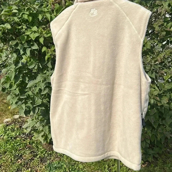 Vtg,NWOT,heavy Fleece zip up Vest men,unisex,Cream  sportsman,fisherman,L & XL - Picture 7 of 15